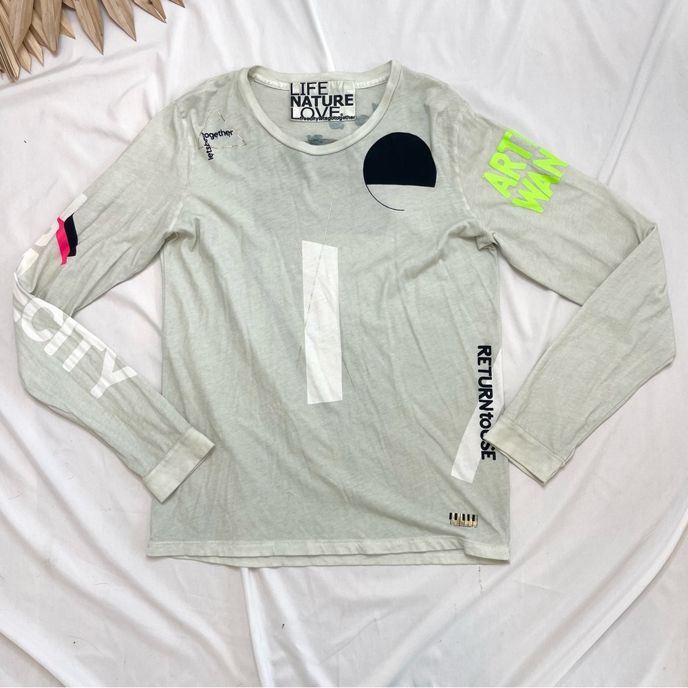 Freecity Artists Wanted Life Nature Love Abstract Long Sleeve Shirt Size Medium - Picture 1 of 9
